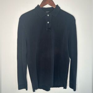 Men’s J Crew Black Long Sleeve Polo Size Small